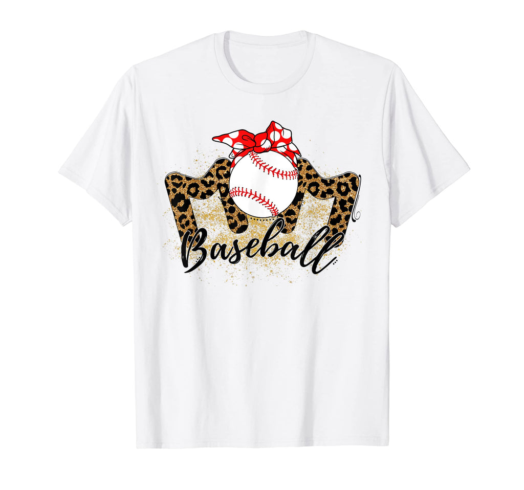 Baseball Mom Leopard Mothers Day 2023 T-Shirt - Trendy Graphic for Adults - T-Shirt, Sweatshirt, Hoodie