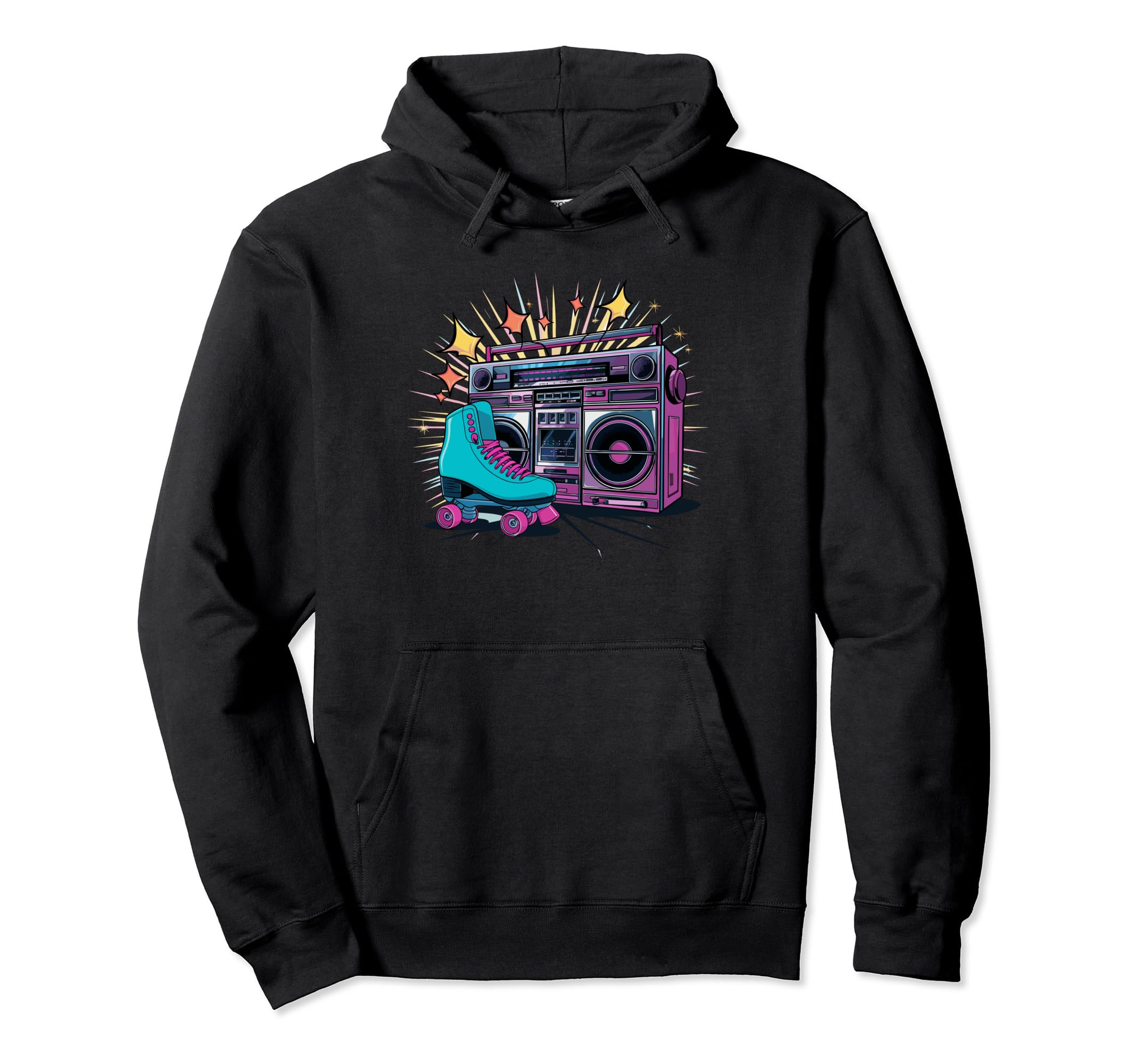 Rollerskates Funny 80S Roller Skating Hoodie - Novelty Apparel Men Women - T-Shirt, Sweatshirt, Hoodie