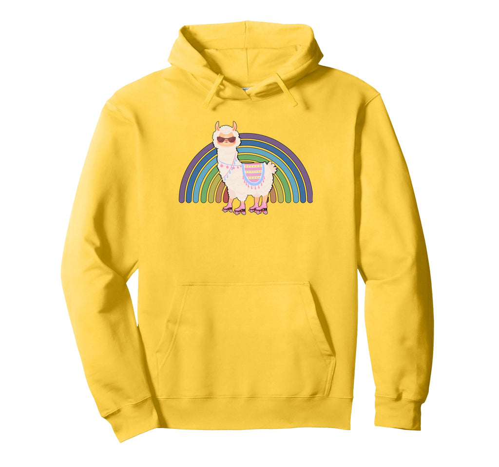 Llama Roller Skate Funny 70S 80S Hoodie - Casual Everyday Wear Men Women - T-Shirt, Sweatshirt, Hoodie