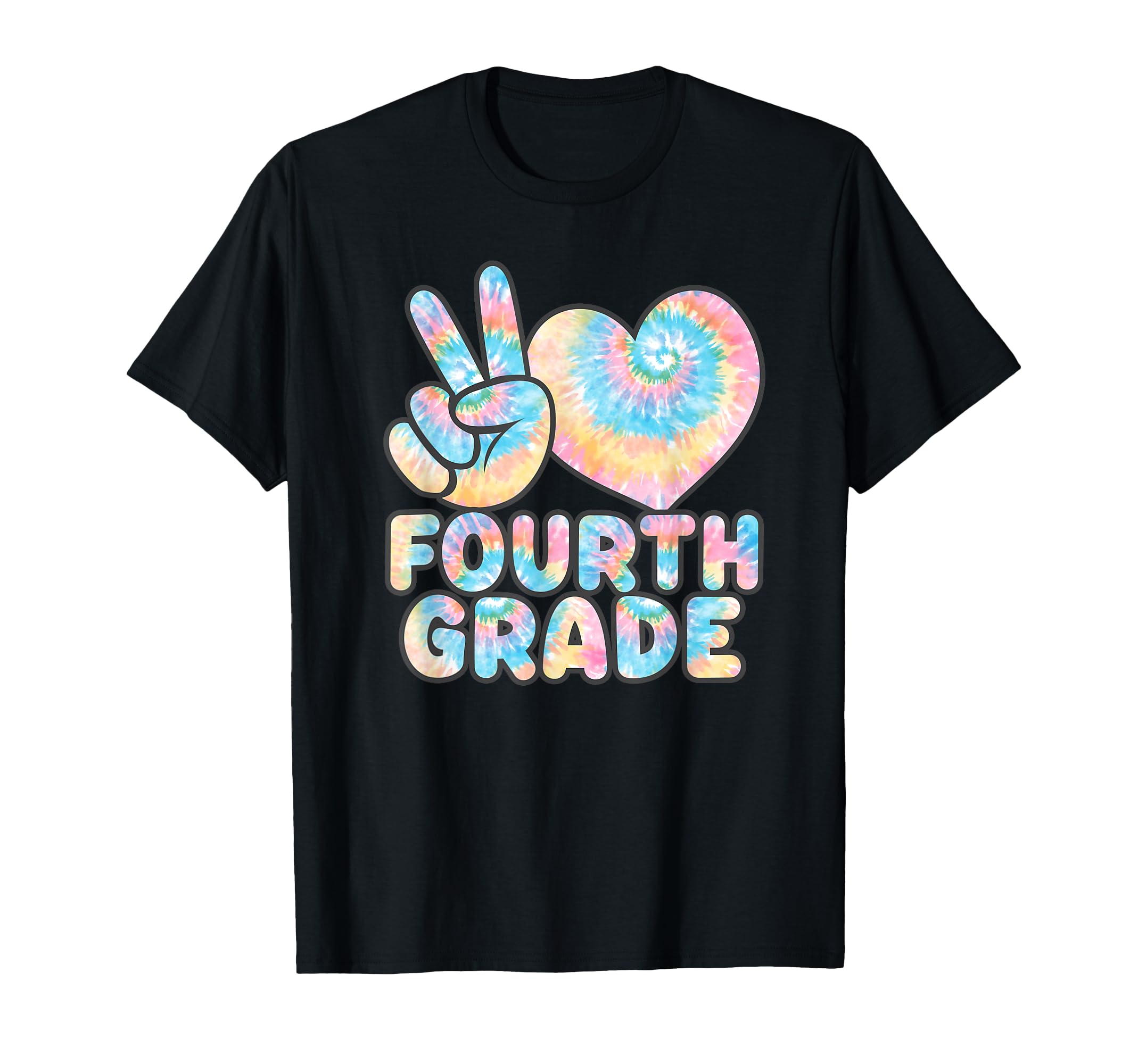 Tie Dye Back To School Peace Love T-Shirt - Trendy Graphic for Adults - T-Shirt, Sweatshirt, Hoodie