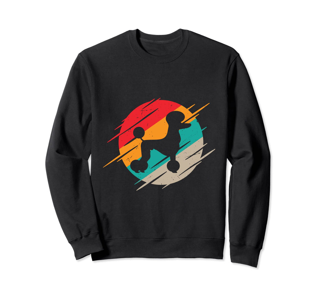 Poodle Dog Sunset Distressed Sweatshirt - Unique Graphic Men Women - T-Shirt, Sweatshirt, Hoodie