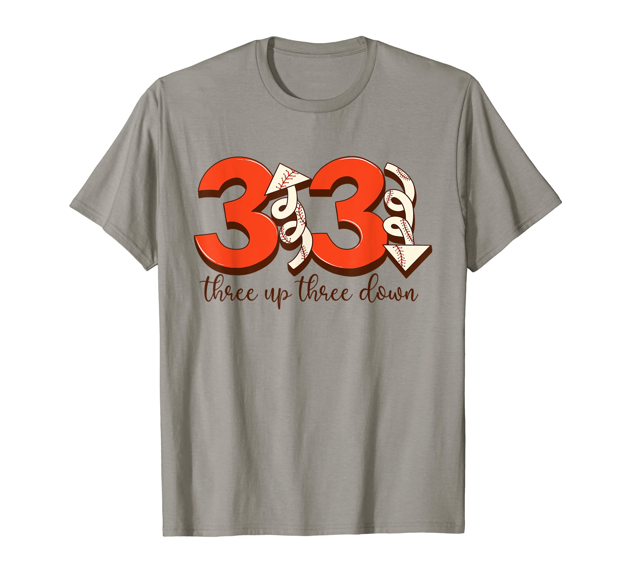 Three Up Three Down Baseball Lovers T-Shirt - Minimalist Print Men Women - T-Shirt, Sweatshirt, Hoodie
