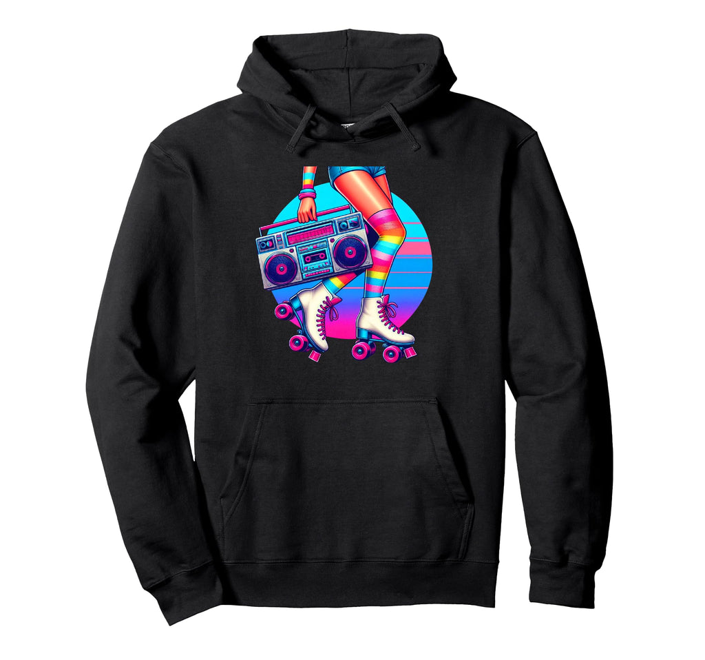 Rollerskates Funny 80S Roller Disco Skating Hoodie - Graphic Print Unisex - T-Shirt, Sweatshirt, Hoodie