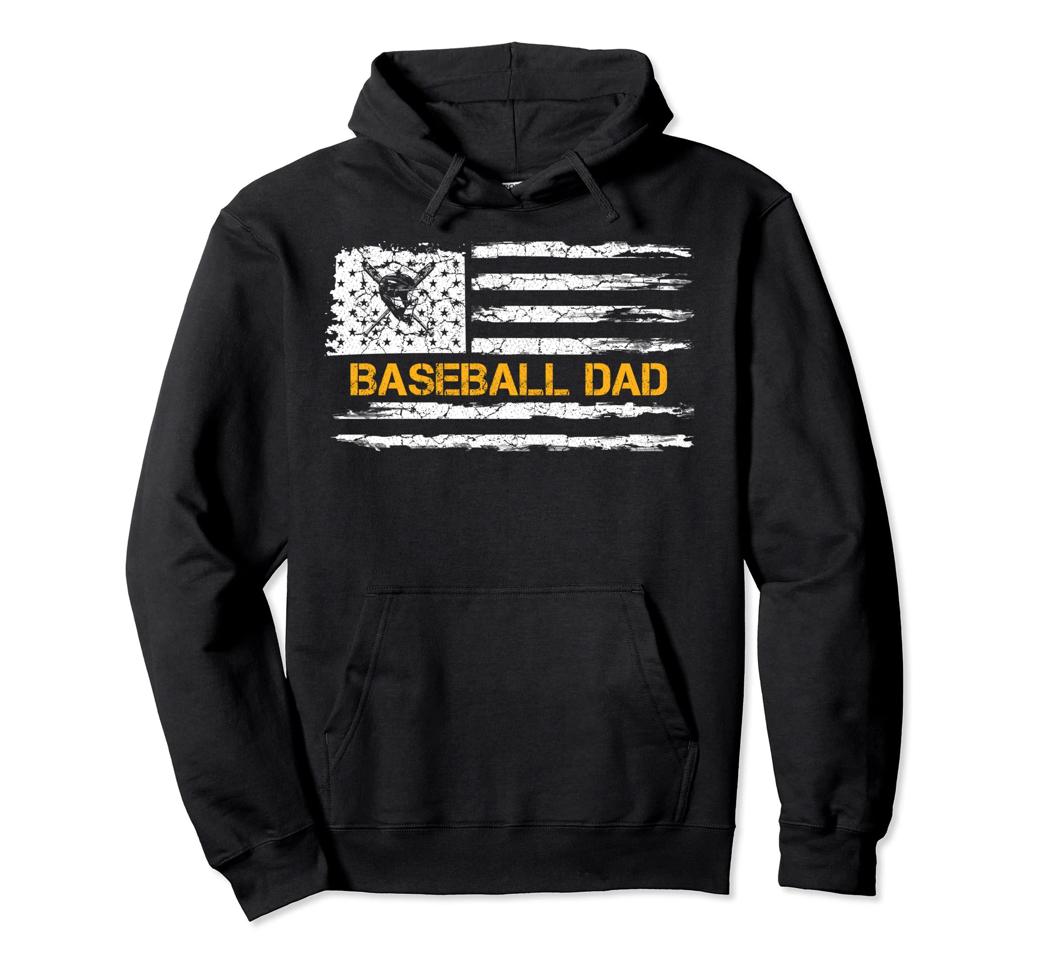 Usa American Flag Proud Baseball Dad Hoodie - Trendy Graphic for Adults - T-Shirt, Sweatshirt, Hoodie