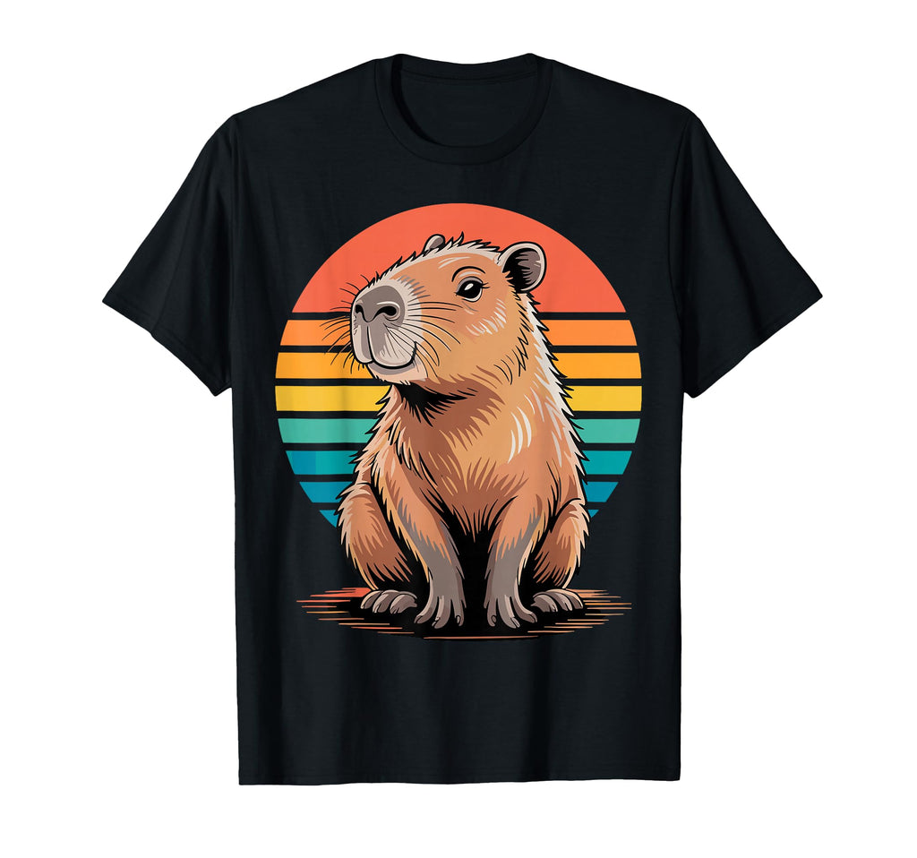 Capybara Sunset Capy T-Shirt - Casual Everyday Wear Unisex - T-Shirt, Sweatshirt, Hoodie