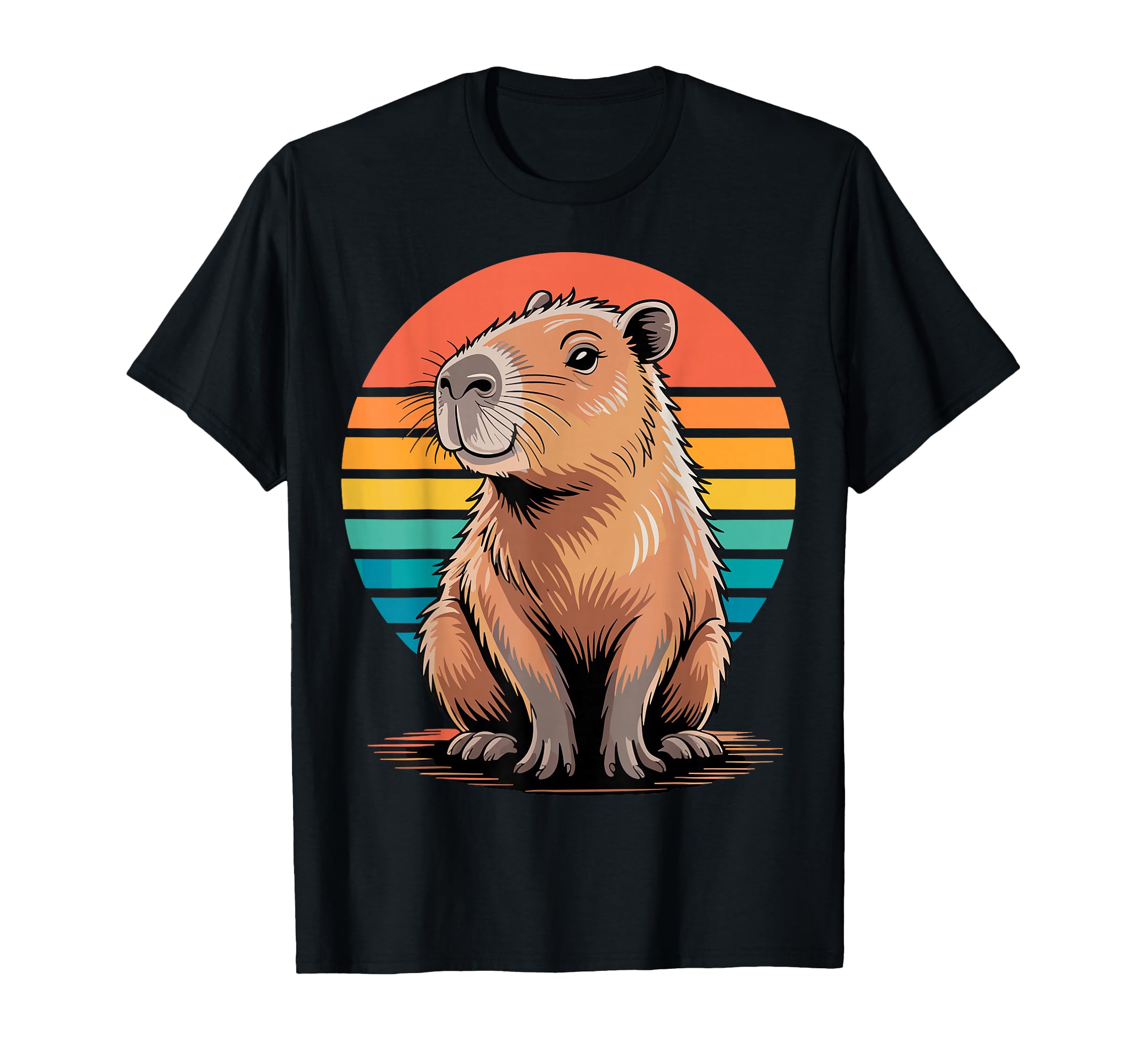 Capybara Sunset Capy T-Shirt - Casual Everyday Wear Unisex - T-Shirt, Sweatshirt, Hoodie
