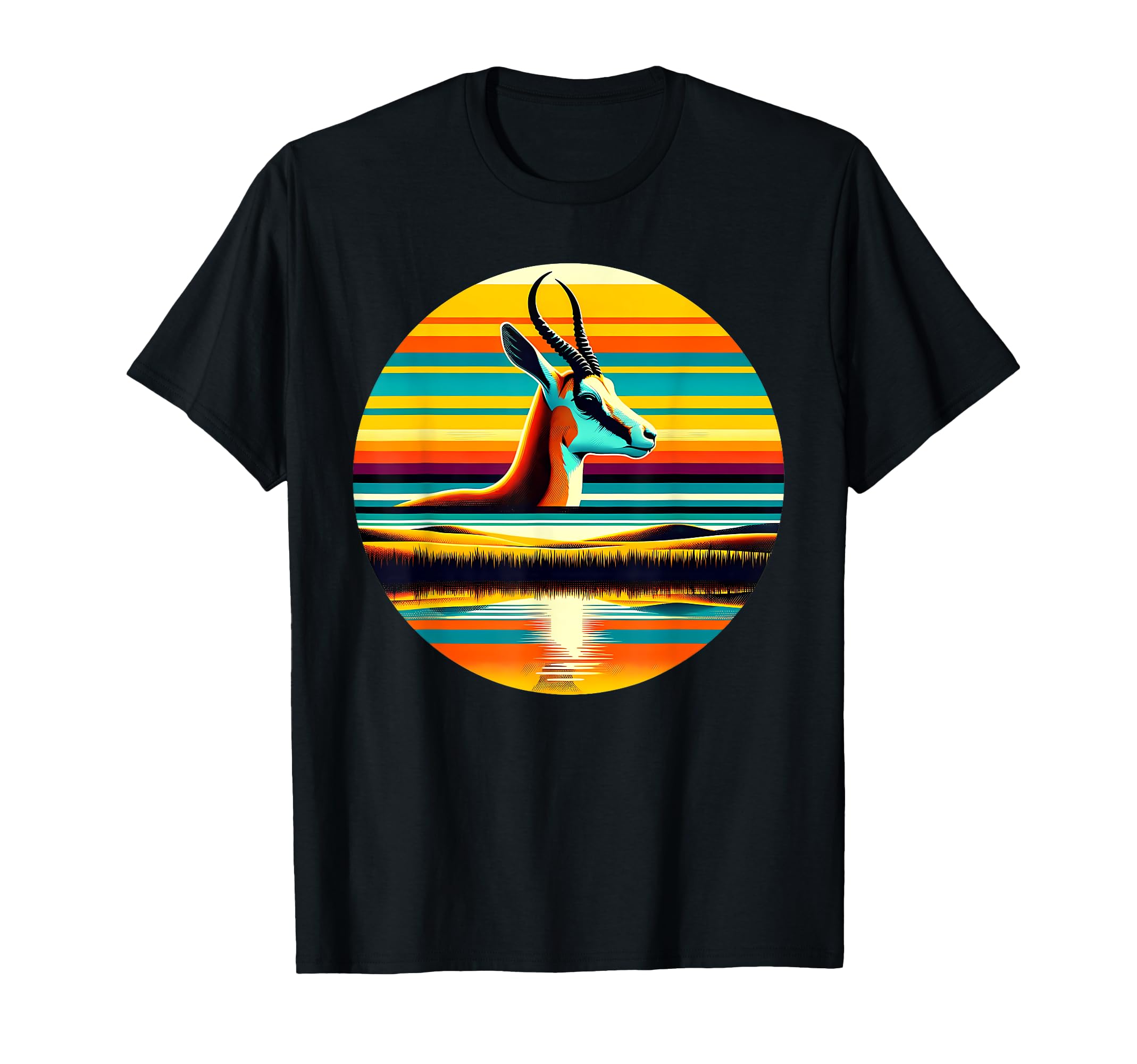 Springbok Sunset Safari 70S T-Shirt - Custom Art Print Unisex - T-Shirt, Sweatshirt, Hoodie