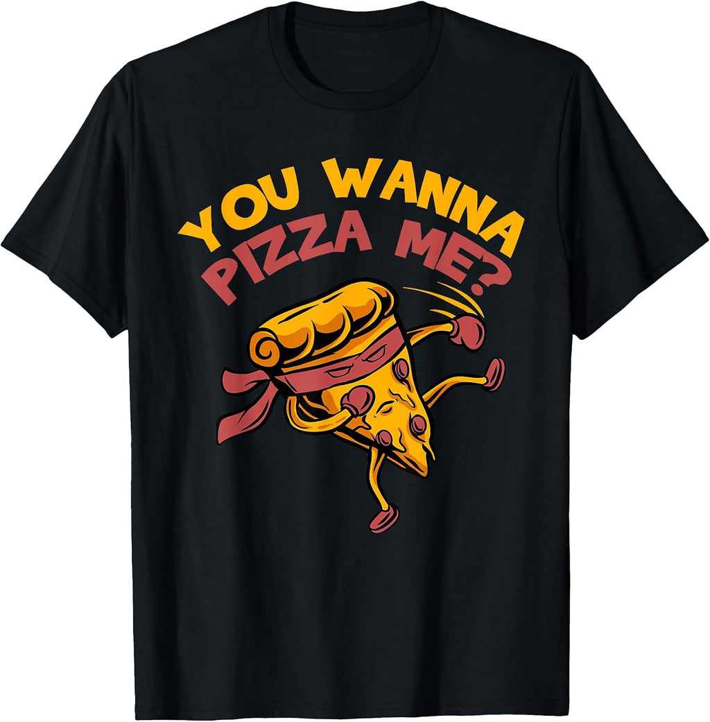 Funny Pizza Karate Fighting Style - Adult & Kids T-Shirts, Sweatshirts & Hoodies apparel design preview 1