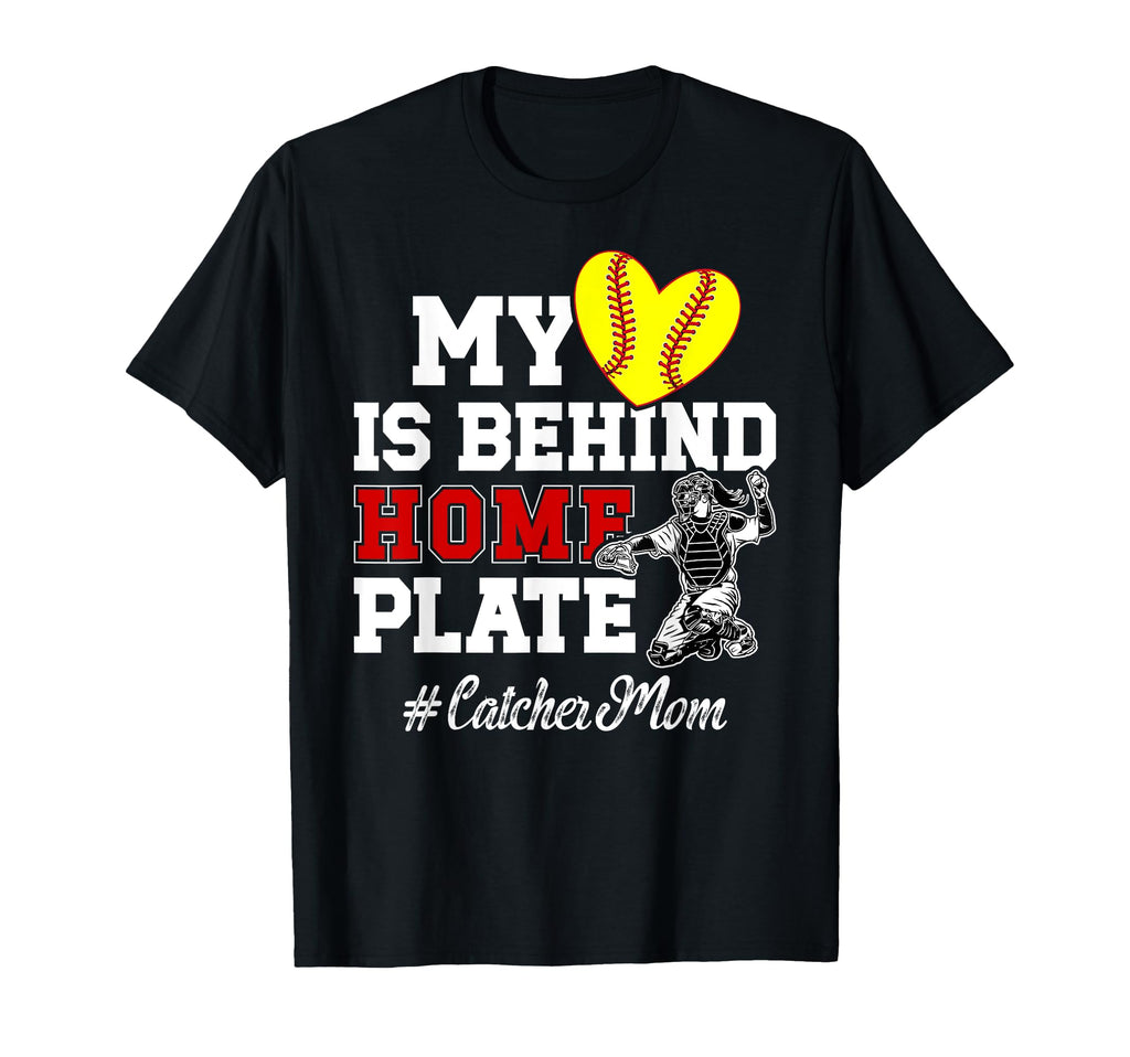 Proud Softball Catcher Mom T-Shirt - Casual Everyday Wear Men Women - T-Shirt, Sweatshirt, Hoodie