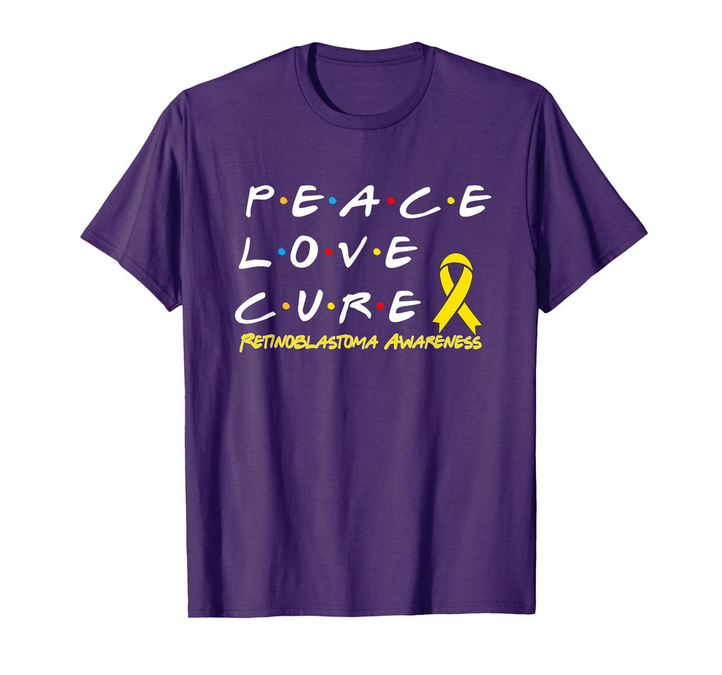 Retinoblastoma Awareness Peace Love Cure T-Shirt - Unique Graphic Men Women - T-Shirt, Sweatshirt, Hoodie