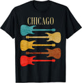 Vintage Chicago Guitars Rock Tour Vacation - Adult & Kids T-Shirts, Sweatshirts & Hoodies apparel design preview 1