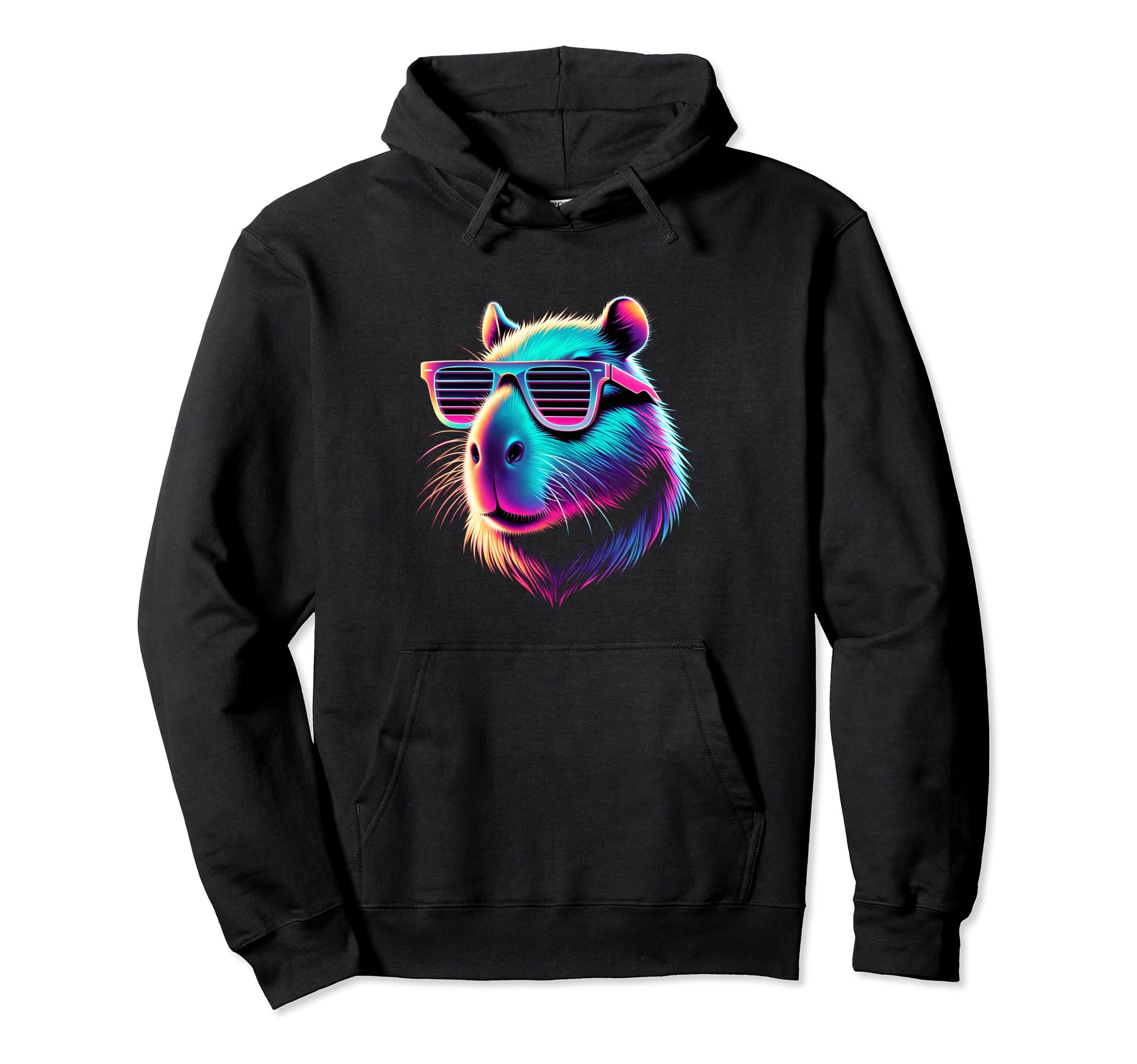 Funny Capybara Vaporwave Aesthetic Hoodie - Streetwear Style Men Women - T-Shirt, Sweatshirt, Hoodie