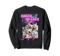 Silly Cats Crew Slaying Y2K Space Galaxy Sweatshirt - Graphic Print Unisex - T-Shirt, Sweatshirt, Hoodie