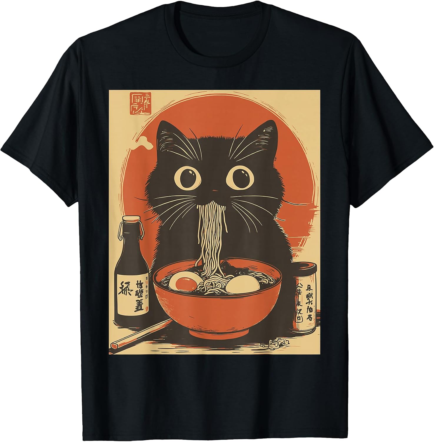 Kawaii Ramen Lovers Cat Anime Japanese Streetwear - Adult & Kids T-Shirts, Sweatshirts & Hoodies apparel design preview 1