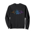 Roller Skating Skate Heartbeat Sweatshirt - Fun Novelty Design Men Women - T-Shirt, Sweatshirt, Hoodie