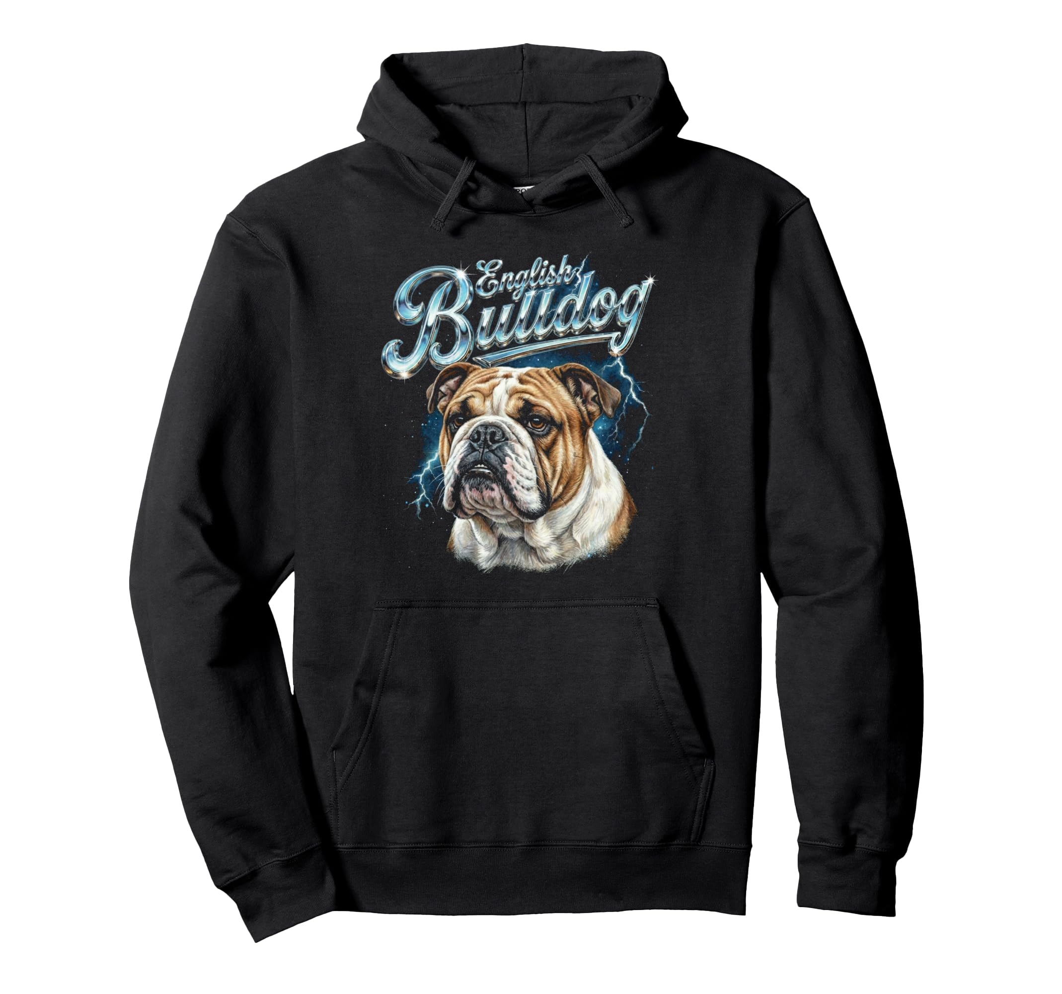 English Bulldog 90S Dog Lover 80S Bulldog Hoodie - Custom Art Print Unisex - T-Shirt, Sweatshirt, Hoodie