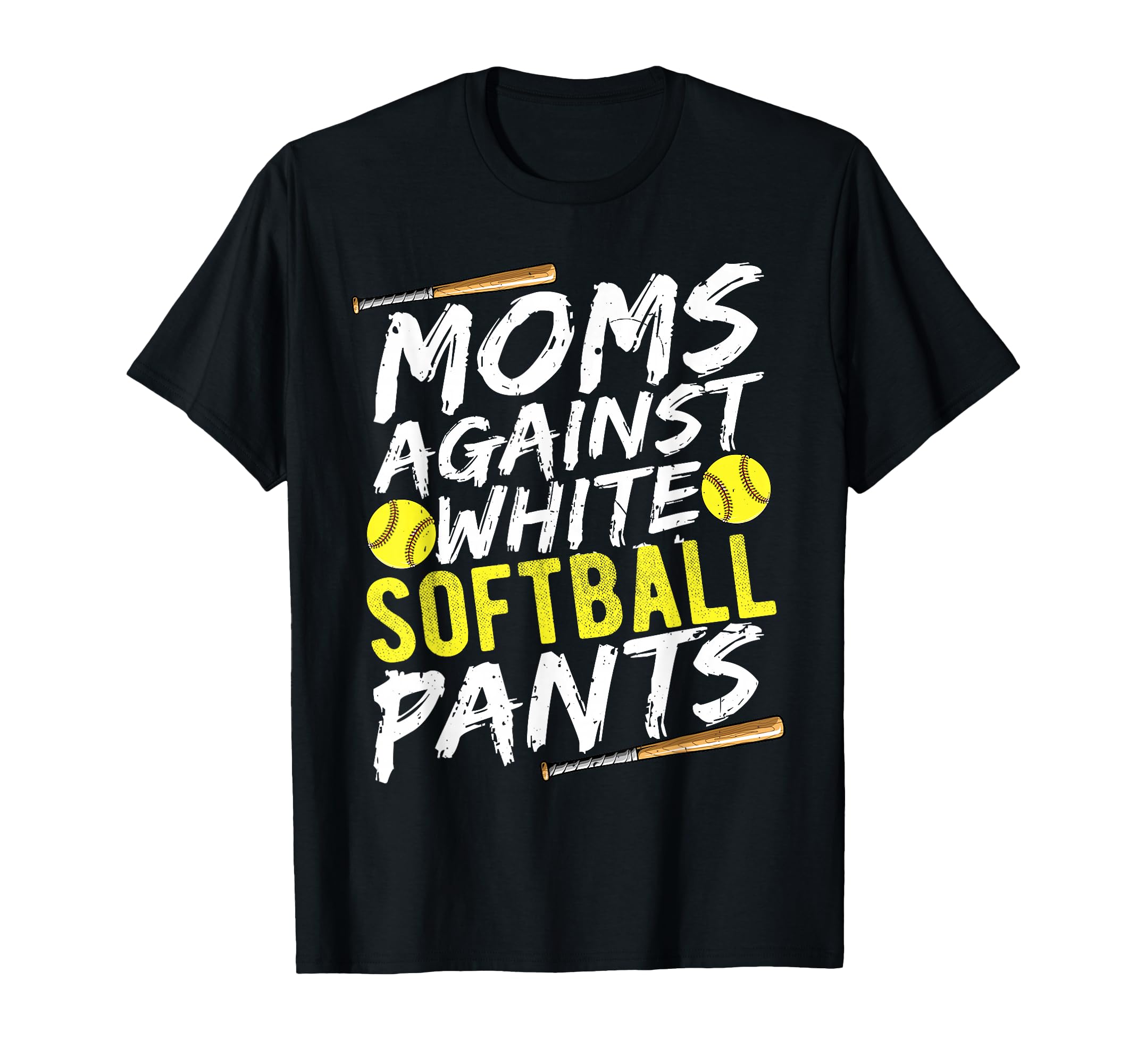 Funny Softball Mom Against White T-Shirt - Aesthetic Graphic Unisex - T-Shirt, Sweatshirt, Hoodie