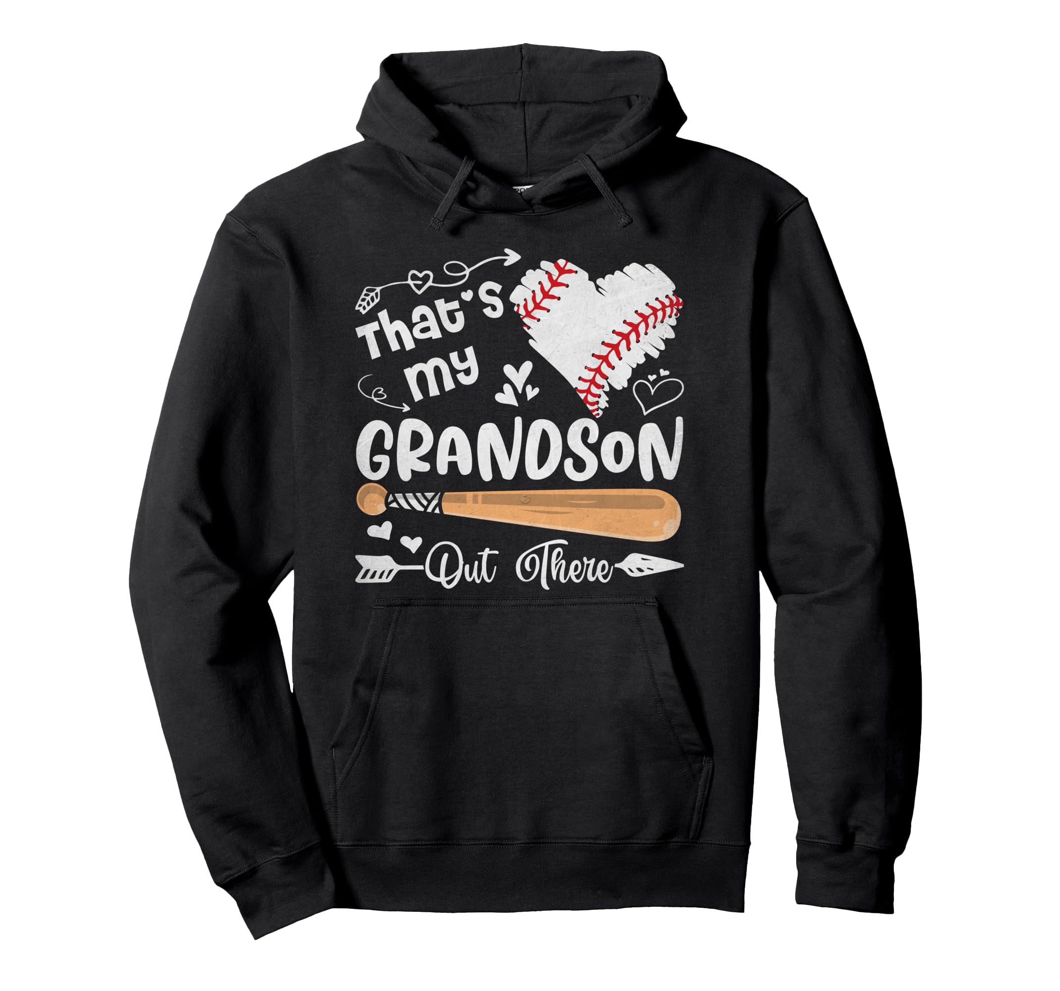 Thats My Grandson Out There Baseball Hoodie - Aesthetic Graphic for Adults - T-Shirt, Sweatshirt, Hoodie