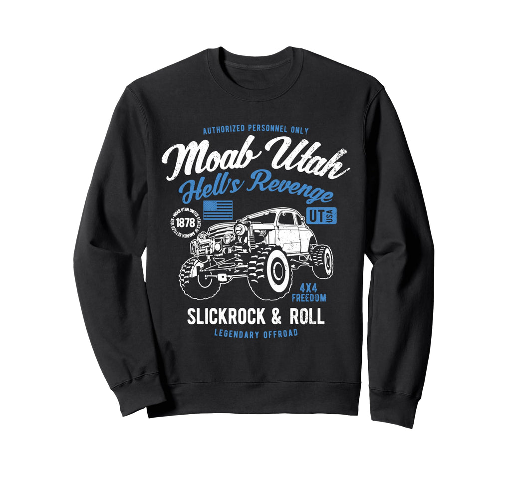 Moab Utah Hells Revenge 4X4 Sweatshirt - Novelty Apparel for Adults - T-Shirt, Sweatshirt, Hoodie
