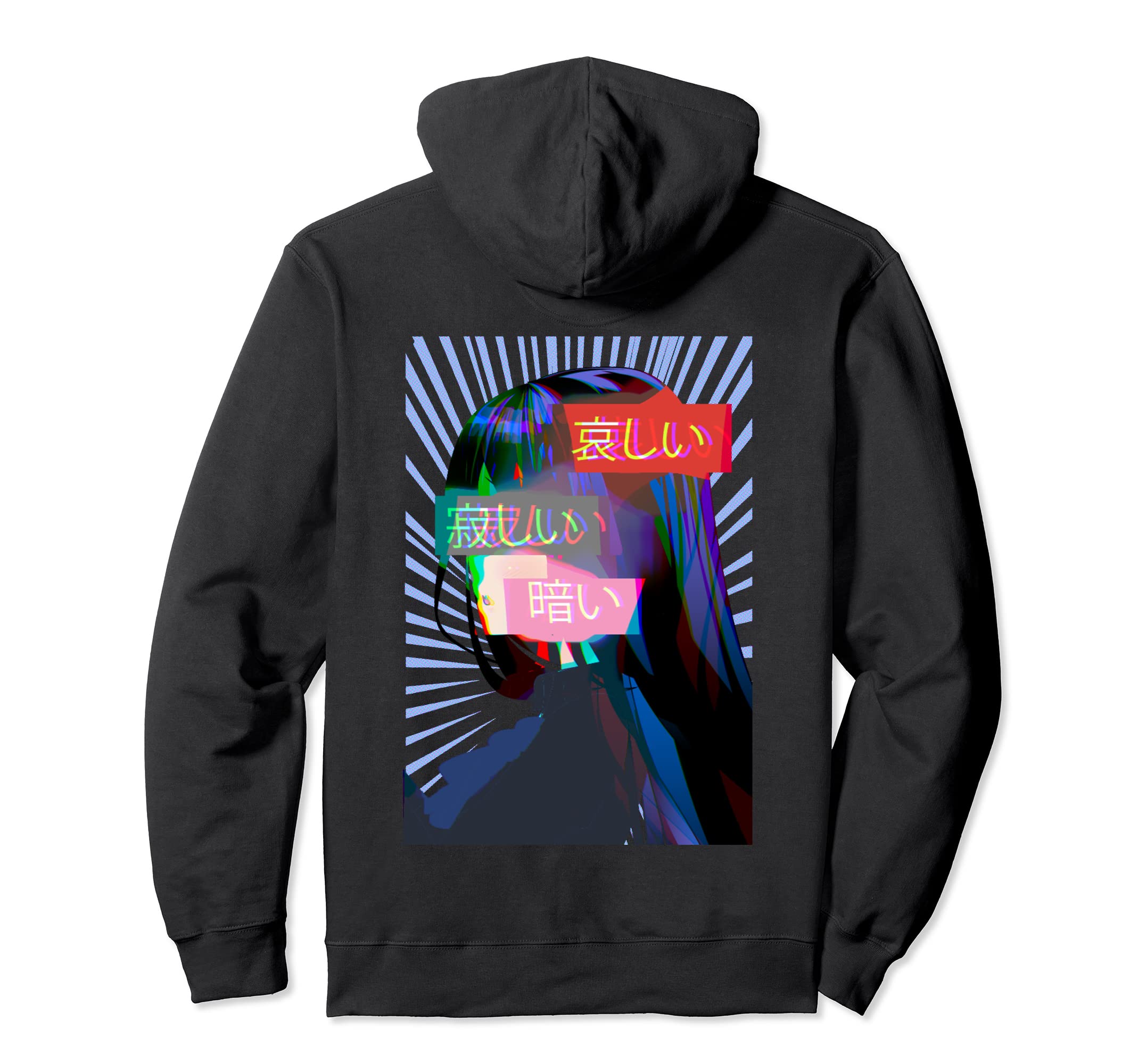 Sad Anime Japanese Vaporwave Aesthetic Hoodie - Streetwear Style Unisex - T-Shirt, Sweatshirt, Hoodie