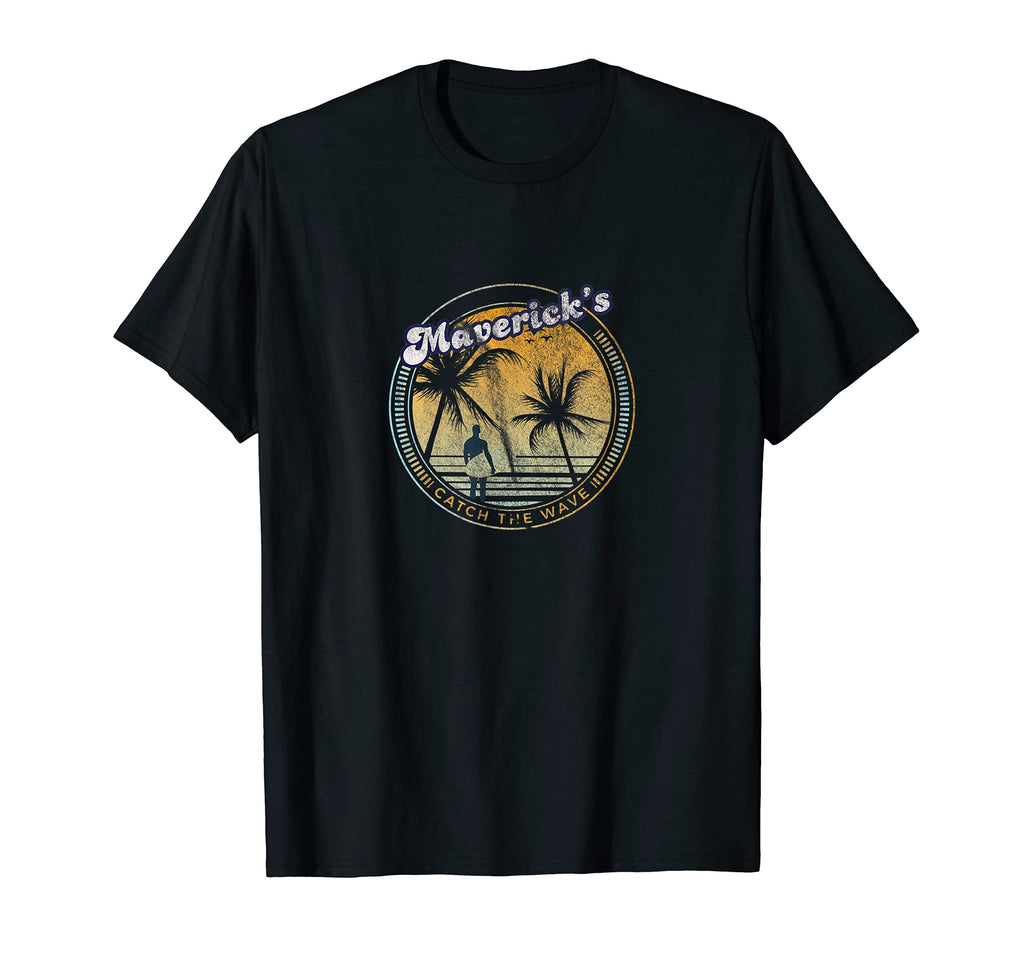 Mavericks Catch Wave Surfing T-Shirt - Fun Novelty Design for Adults - T-Shirt, Sweatshirt, Hoodie