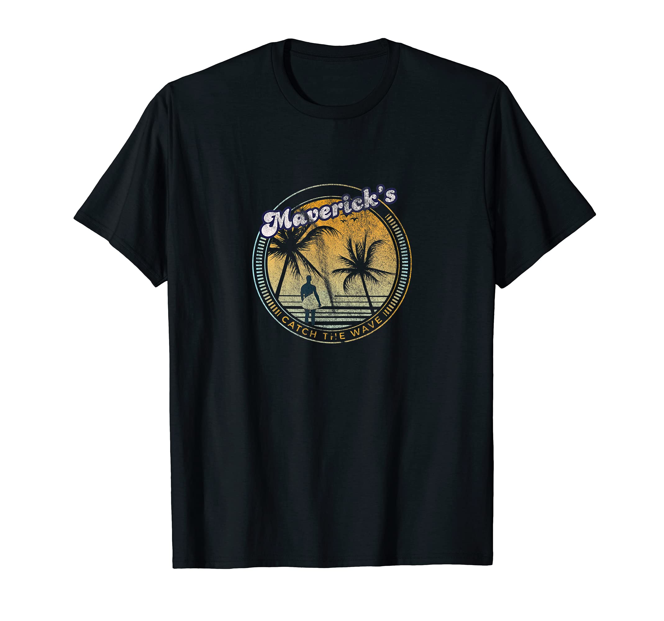 Mavericks Catch Wave Surfing T-Shirt - Fun Novelty Design for Adults - T-Shirt, Sweatshirt, Hoodie