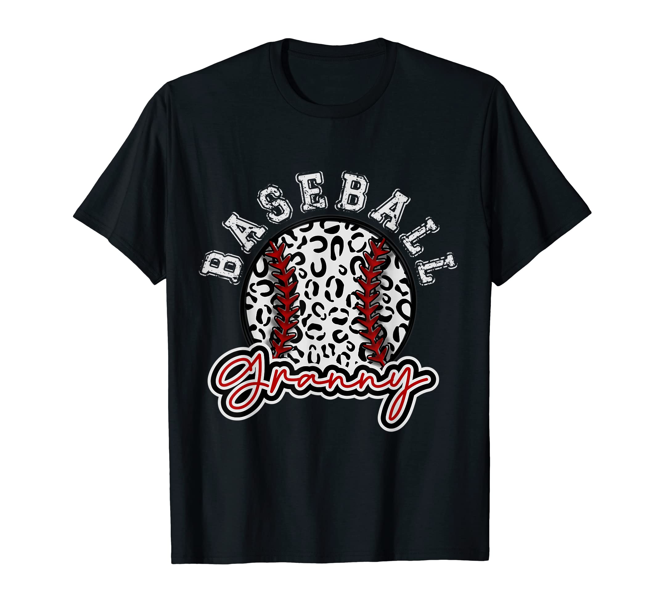 Leopard Cheetah Baseball Granny Womens T-Shirt - Graphic Print Men Women - T-Shirt, Sweatshirt, Hoodie