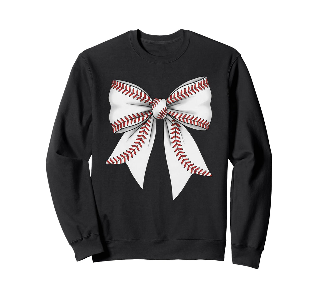 Baseball Coquette Bow Game Sweatshirt - Casual Everyday Wear for Adults - T-Shirt, Sweatshirt, Hoodie