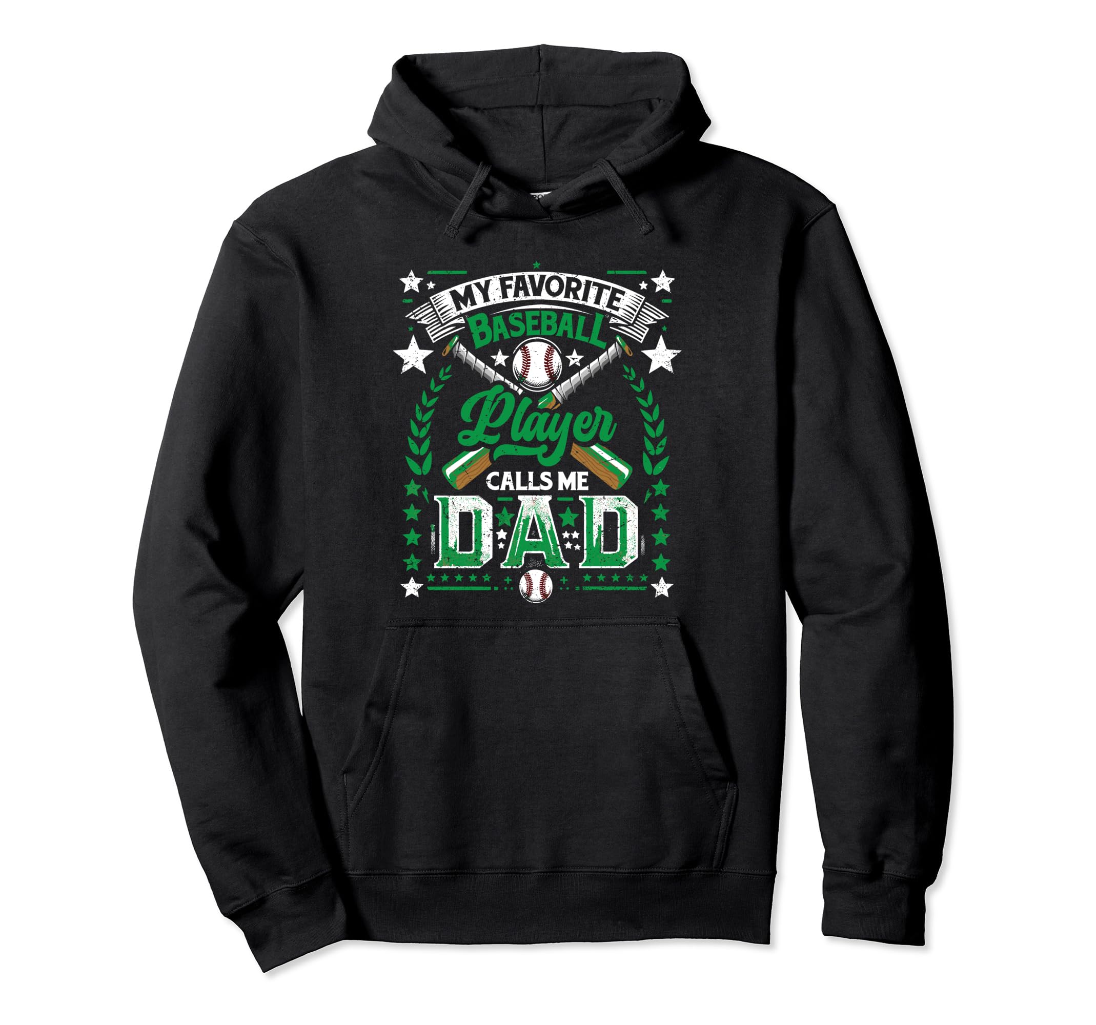 Baseball Dad Hoodie - Fun Novelty Design for Adults - T-Shirt, Sweatshirt, Hoodie