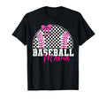 Checkered Baseball Mama Bow Varsity Mom T-Shirt - Streetwear Style Unisex - T-Shirt, Sweatshirt, Hoodie