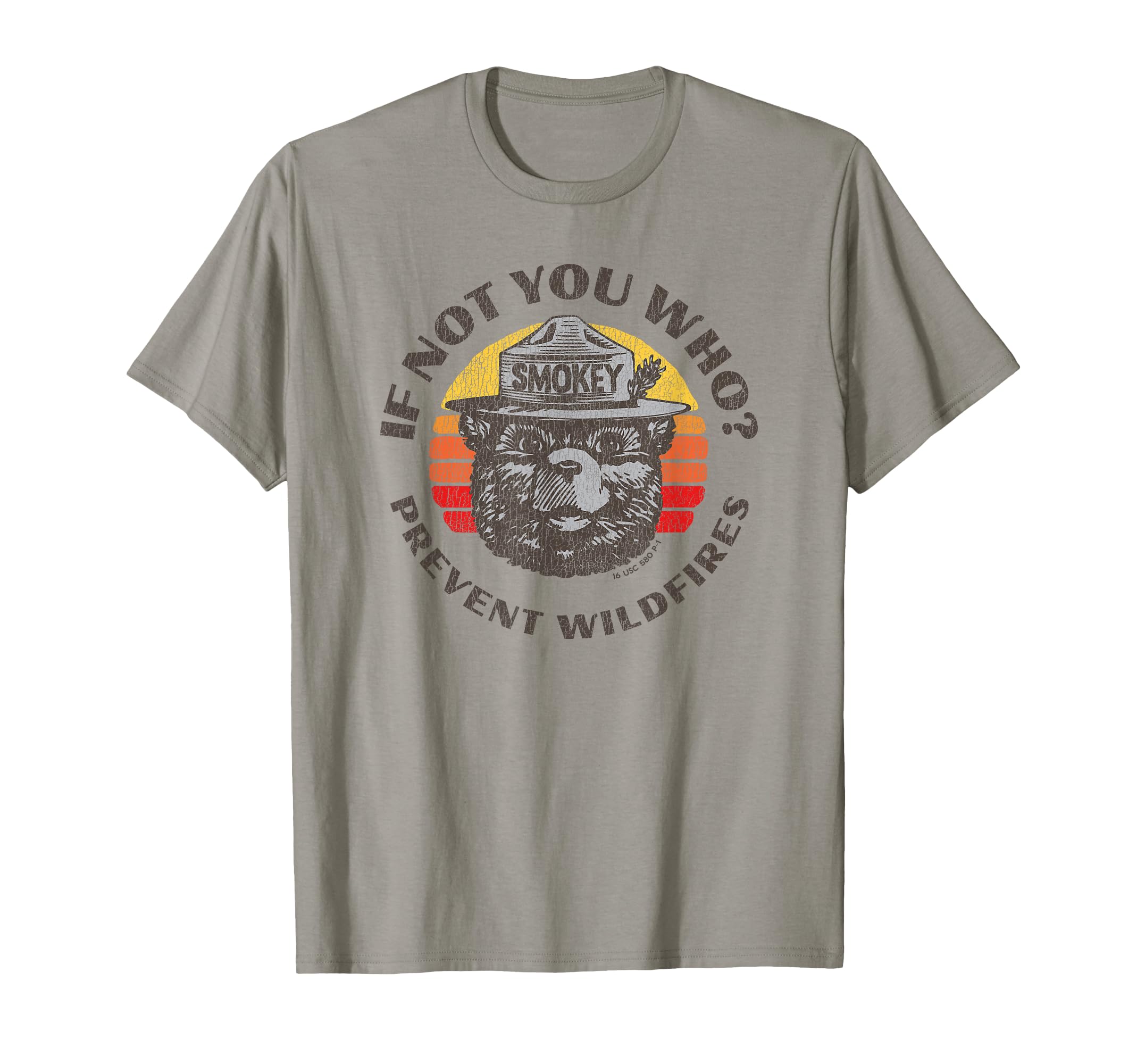 If Not You Who Smokey Bear 80S Sunset T-Shirt - Minimalist Print Unisex - T-Shirt, Sweatshirt, Hoodie