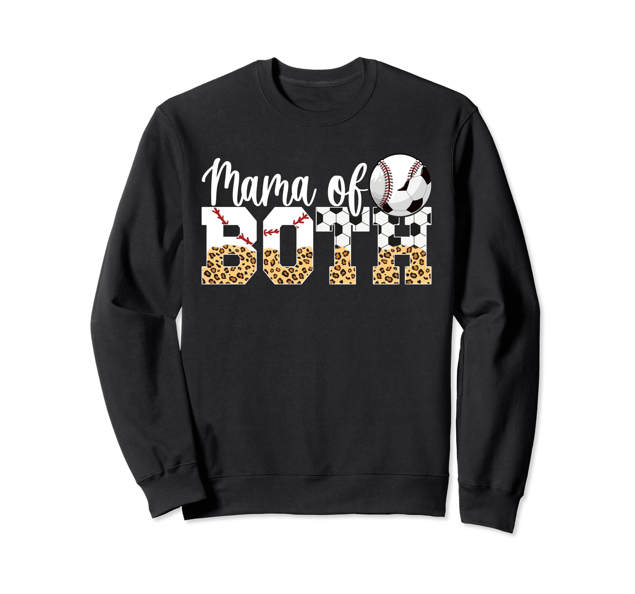 Mama Both Baseball Soccer Mom Sweatshirt - Minimalist Print for Adults - T-Shirt, Sweatshirt, Hoodie