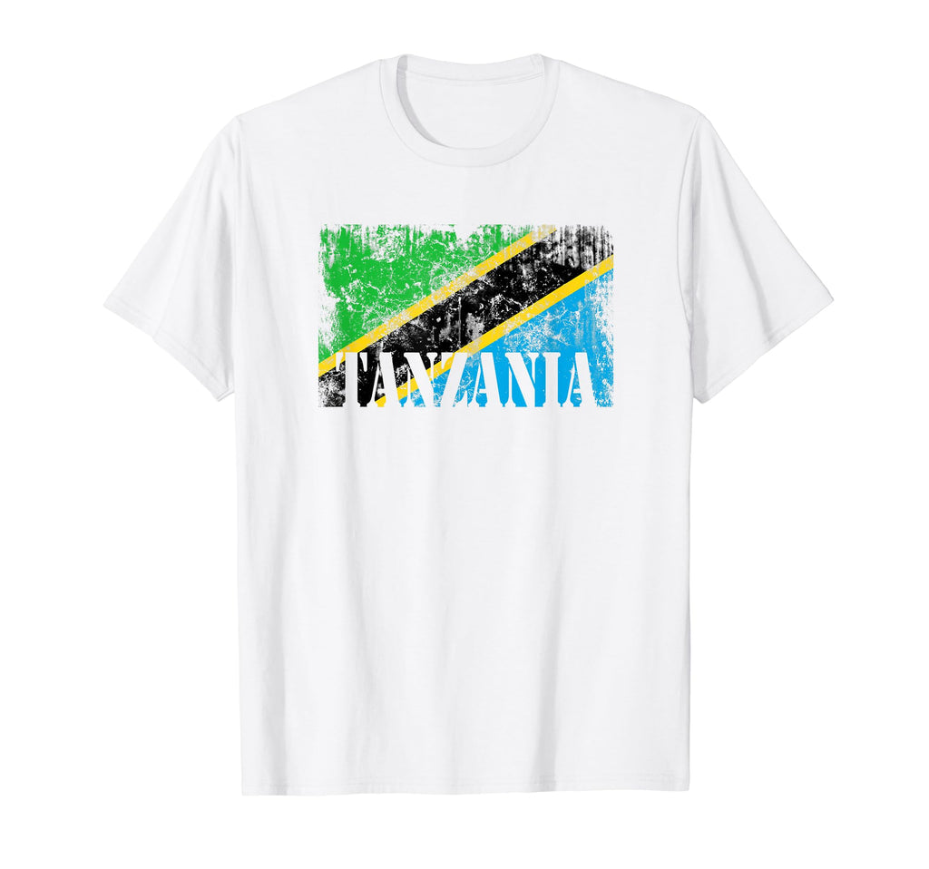 Tanzania Flag Distressed Souvenir T-Shirt - Casual Everyday Wear Men Women - T-Shirt, Sweatshirt, Hoodie