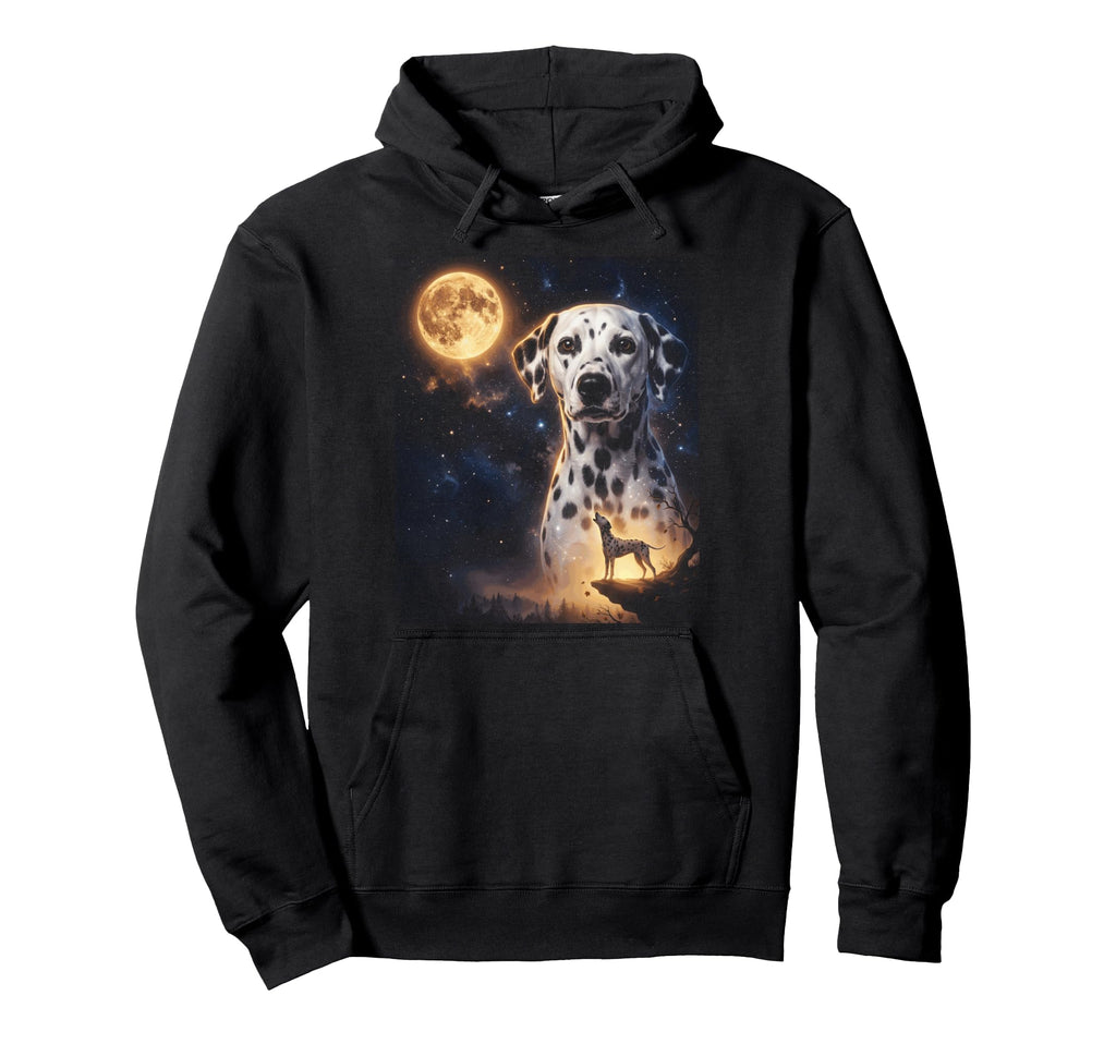 90S Dalmatian Howling Moon Y2K Aesthetic Hoodie - Aesthetic Graphic Unisex - T-Shirt, Sweatshirt, Hoodie
