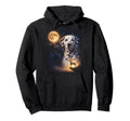 90S Dalmatian Howling Moon Y2K Aesthetic Hoodie - Aesthetic Graphic Unisex - T-Shirt, Sweatshirt, Hoodie