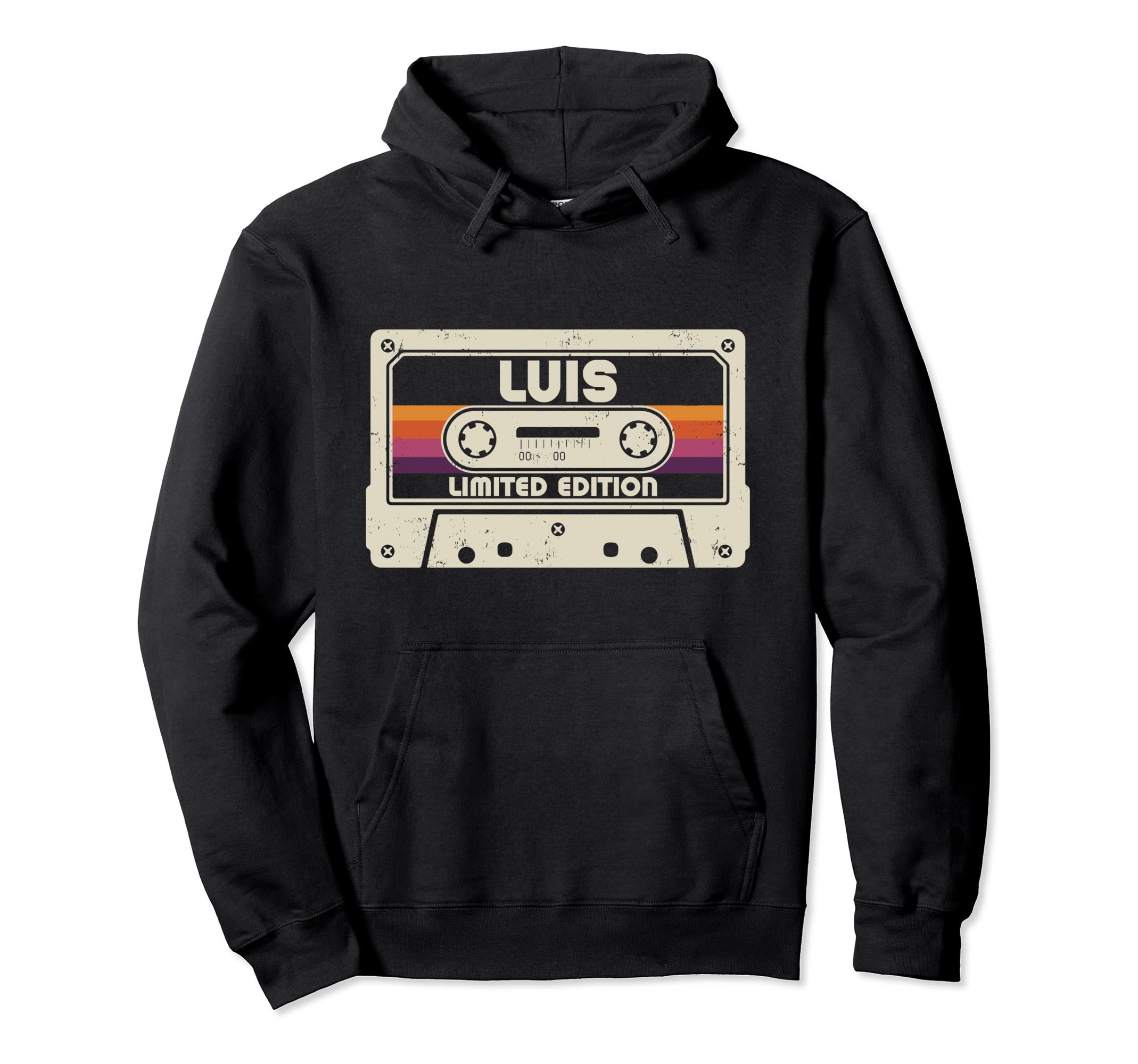 Luis First Name Cassette Tape Hoodie - Minimalist Print for Adults - T-Shirt, Sweatshirt, Hoodie