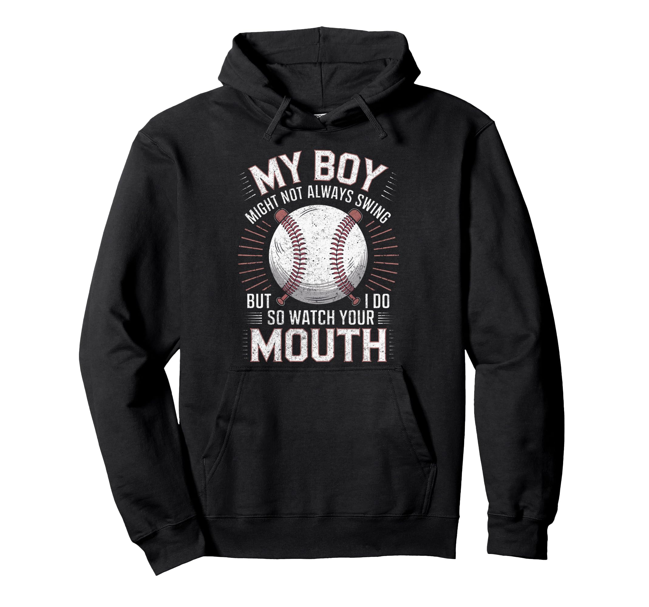 My Might Not Always Swing Baseball Mom Funny Hoodie - Unique Graphic Unisex - T-Shirt, Sweatshirt, Hoodie