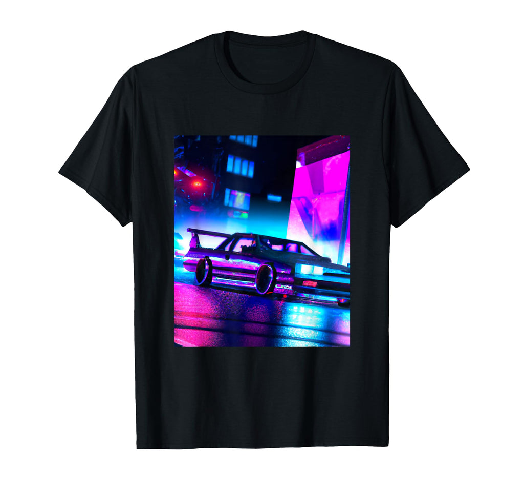 Vaporwave Car Synthwave City Vaporwave T-Shirt - Unique Graphic Men Women - T-Shirt, Sweatshirt, Hoodie