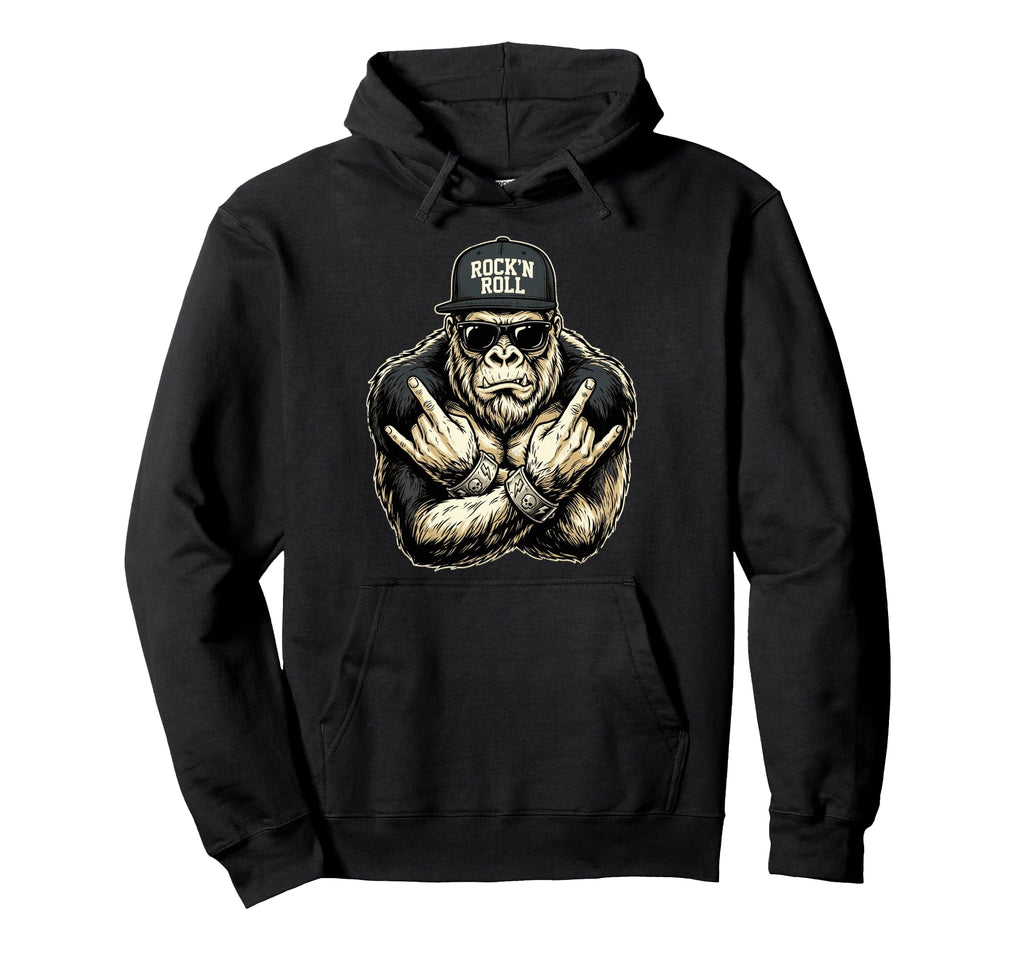 Bigfoot Rock Sasquatch Heavy Metal Hoodie - Graphic Print for Adults - T-Shirt, Sweatshirt, Hoodie