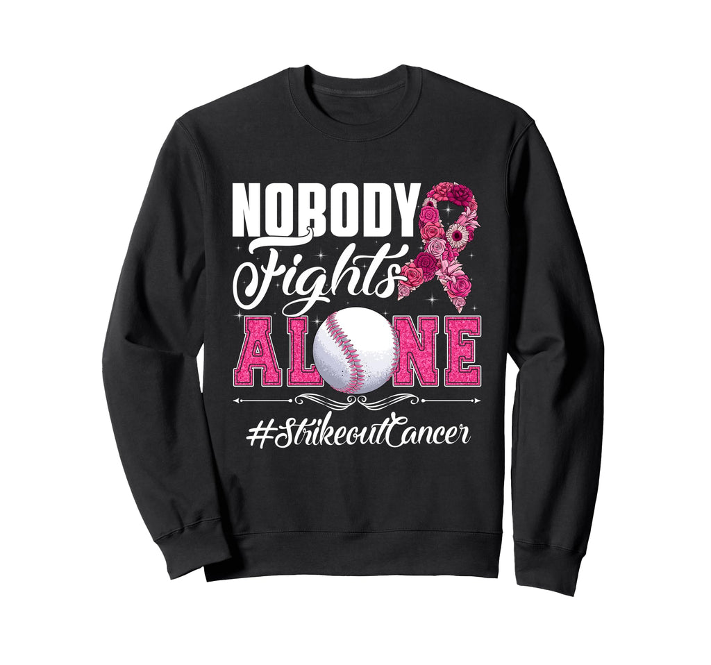 Nobody Fights Alone Strike Out Sweatshirt - Aesthetic Graphic Men Women - T-Shirt, Sweatshirt, Hoodie