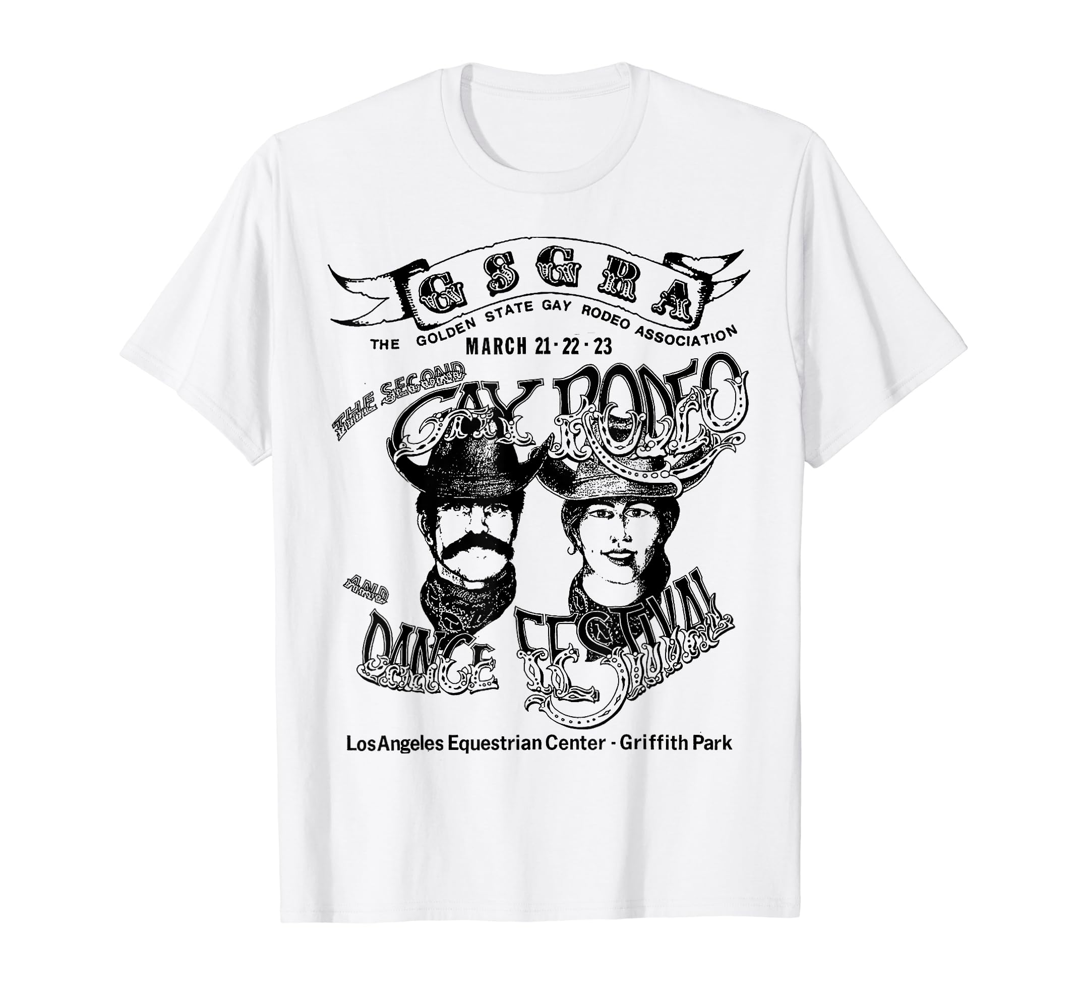 Gay Rodeo Cowboy Los Angeles Pride T-Shirt - Aesthetic Graphic for Adults - T-Shirt, Sweatshirt, Hoodie