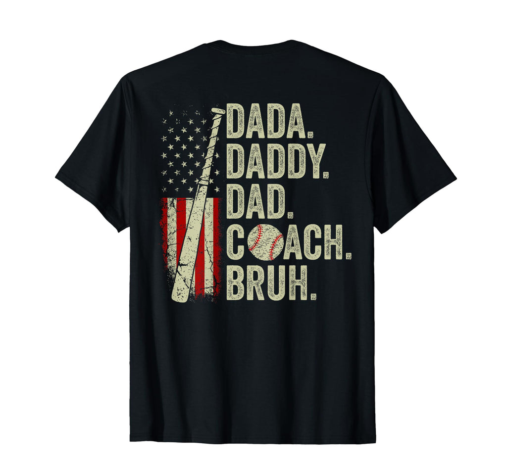 Dada Daddy Dad Bruh Us Flag Baseball T-Shirt - Custom Art Print Unisex - T-Shirt, Sweatshirt, Hoodie