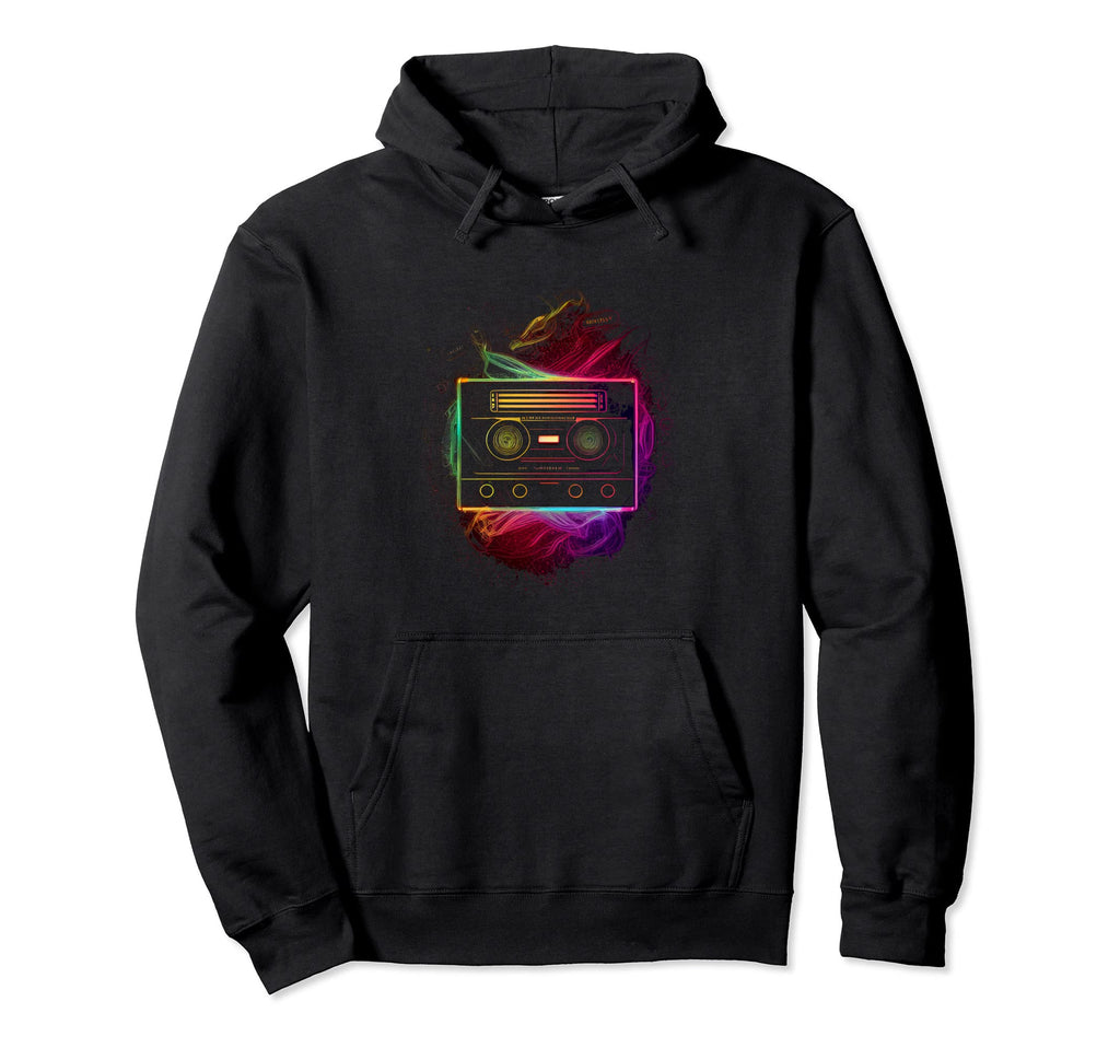 80S 90S Cassettes 80S Music Cassette Hoodie - Minimalist Print Unisex - T-Shirt, Sweatshirt, Hoodie
