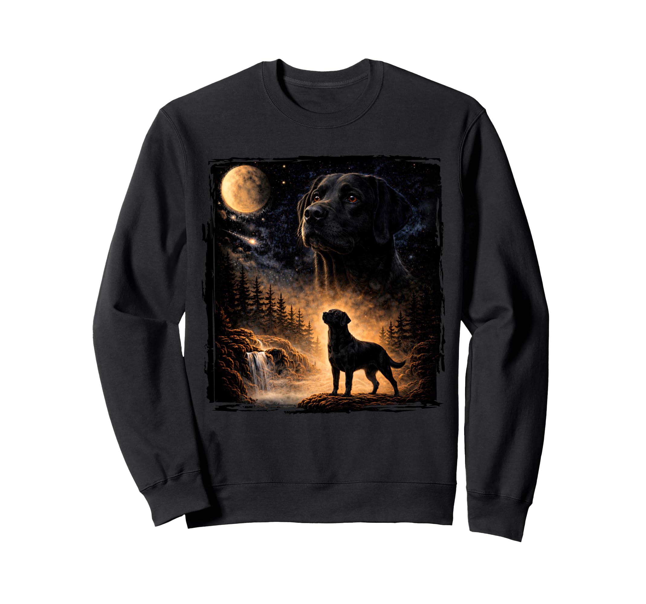90S Black Labrador Retriever Sweatshirt - Aesthetic Graphic Men Women - T-Shirt, Sweatshirt, Hoodie