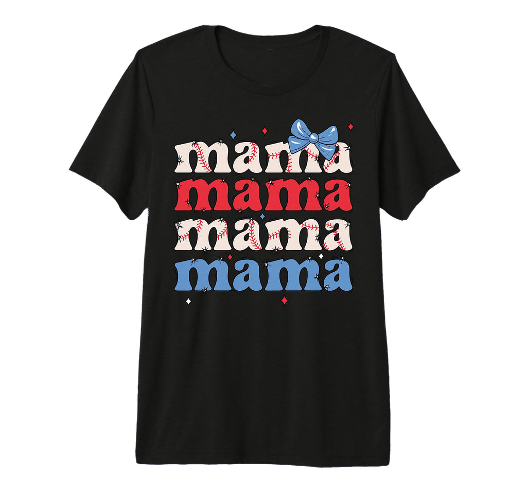 Baseball Mama Tri Blend T-Shirt - Fun Novelty Design for Adults - T-Shirt, Sweatshirt, Hoodie