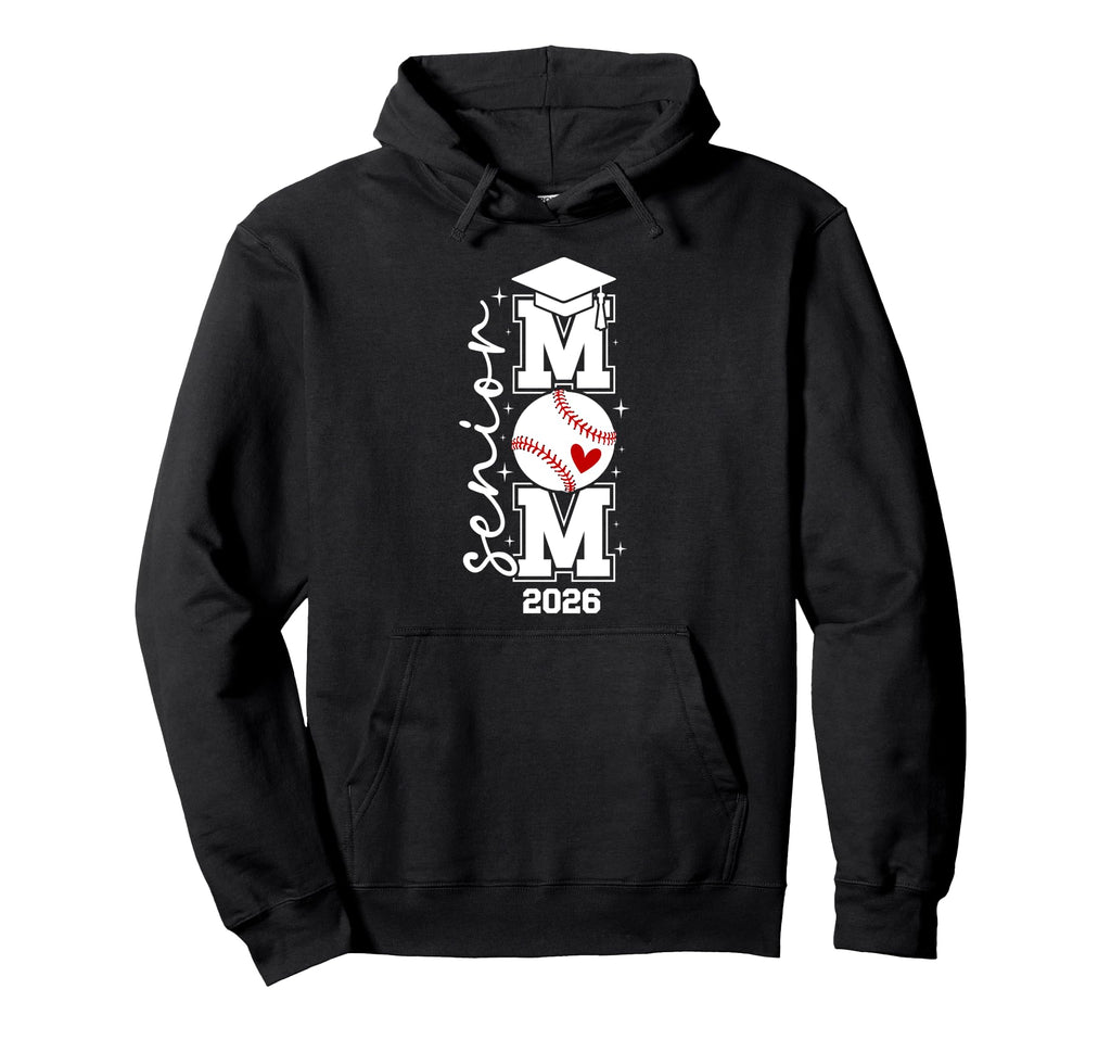 Baseball Senior Mom Senior Baseball Hoodie - Fun Novelty Design for Adults - T-Shirt, Sweatshirt, Hoodie