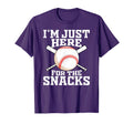 Funny Baseball Im Just Here Snacks T-Shirt - Novelty Apparel Men Women - T-Shirt, Sweatshirt, Hoodie