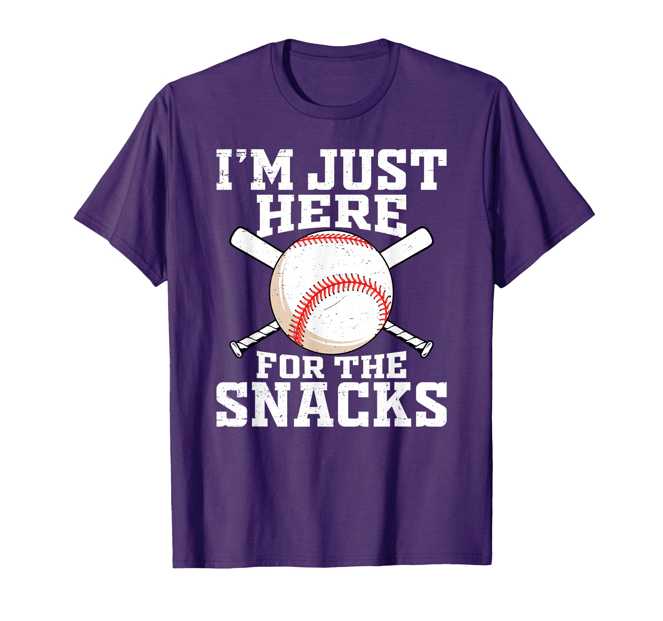 Funny Baseball Im Just Here Snacks T-Shirt - Novelty Apparel Men Women - T-Shirt, Sweatshirt, Hoodie