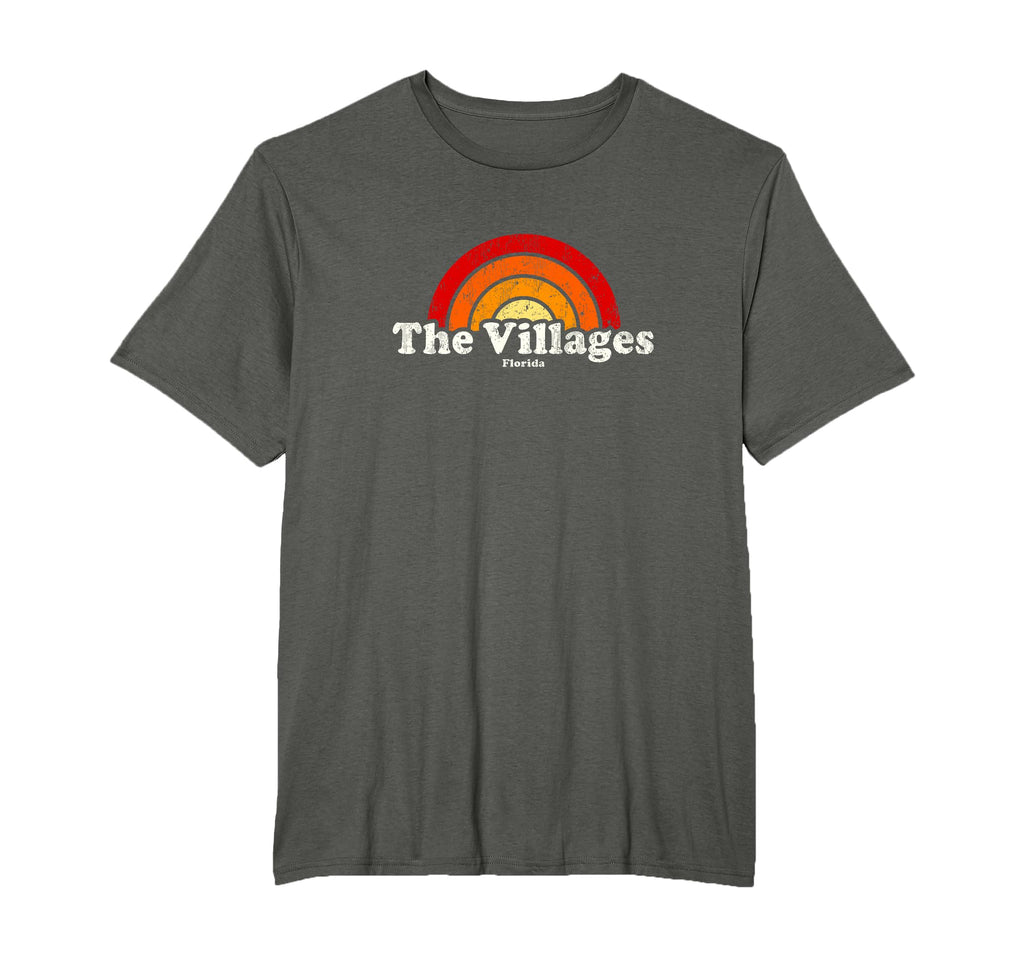 Villages Florida Fl 70S Rainbow T-Shirt - Minimalist Print for Adults - T-Shirt, Sweatshirt, Hoodie