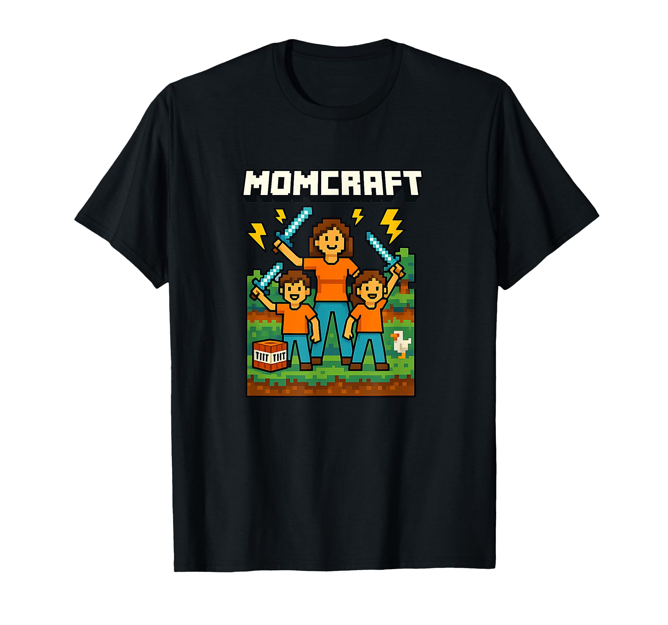 Momcraft Mom Gamer Mum Mothers Day Gift T-Shirt - Custom Art Print Unisex - T-Shirt, Sweatshirt, Hoodie